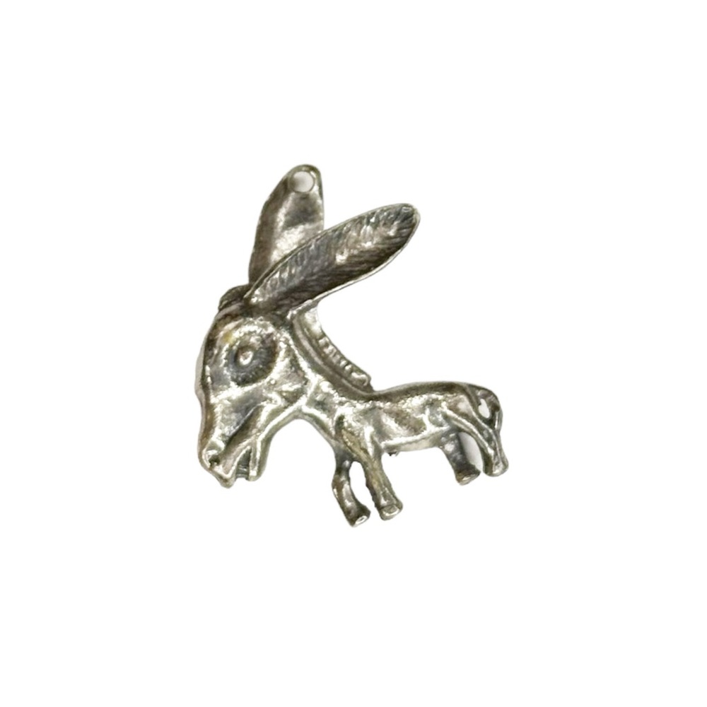 Vintage Sterling Silver 925 Large Ear Donkey Mule Charm Pendant